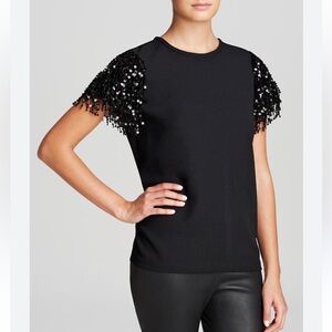 Kate Spade sequined sleeve top